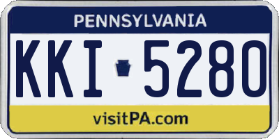 PA license plate KKI5280