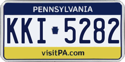 PA license plate KKI5282