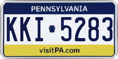 PA license plate KKI5283