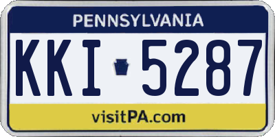PA license plate KKI5287