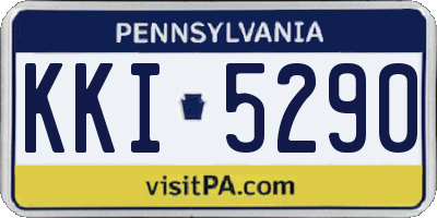 PA license plate KKI5290