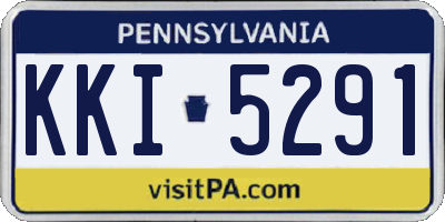 PA license plate KKI5291