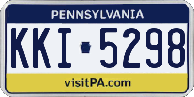 PA license plate KKI5298
