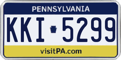 PA license plate KKI5299