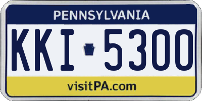 PA license plate KKI5300