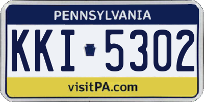 PA license plate KKI5302