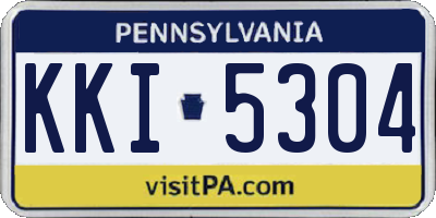 PA license plate KKI5304