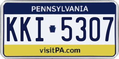 PA license plate KKI5307