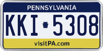 PA license plate KKI5308