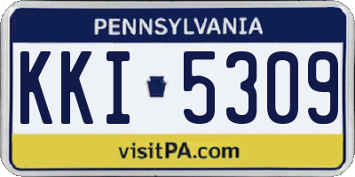 PA license plate KKI5309