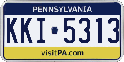 PA license plate KKI5313
