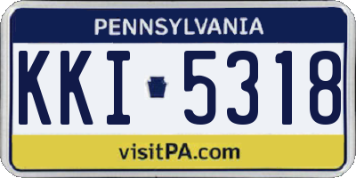 PA license plate KKI5318
