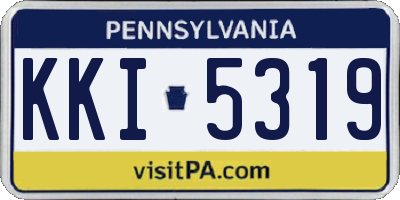 PA license plate KKI5319