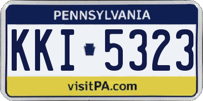 PA license plate KKI5323