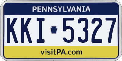PA license plate KKI5327