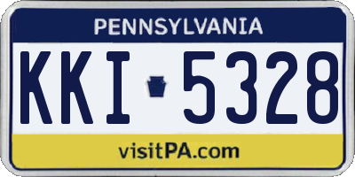 PA license plate KKI5328