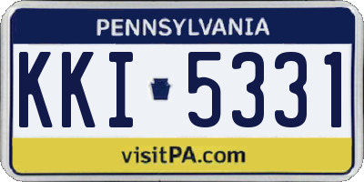 PA license plate KKI5331