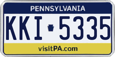 PA license plate KKI5335