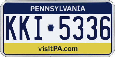 PA license plate KKI5336