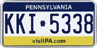 PA license plate KKI5338