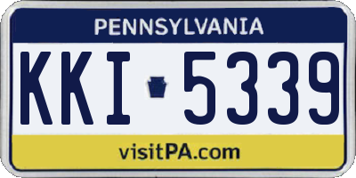 PA license plate KKI5339