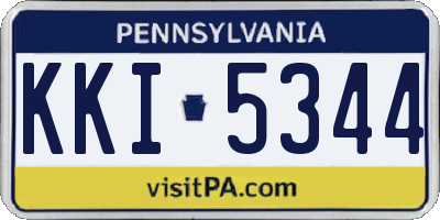 PA license plate KKI5344