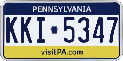 PA license plate KKI5347