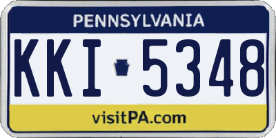 PA license plate KKI5348