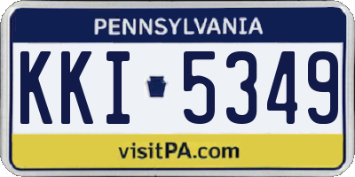 PA license plate KKI5349