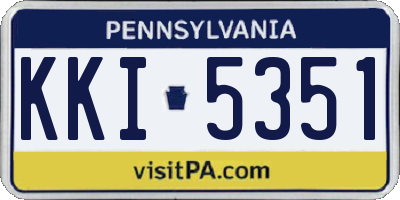 PA license plate KKI5351
