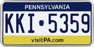 PA license plate KKI5359