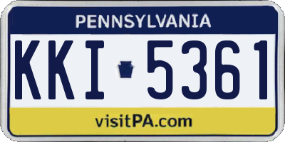 PA license plate KKI5361