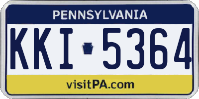 PA license plate KKI5364