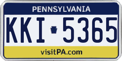 PA license plate KKI5365