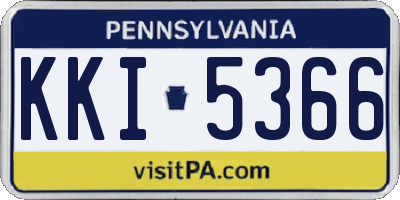 PA license plate KKI5366