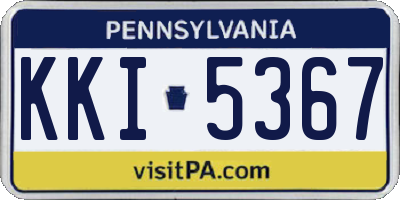 PA license plate KKI5367