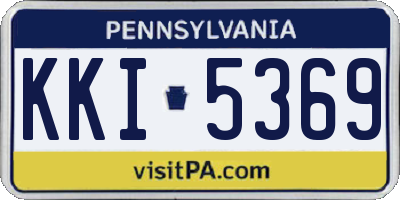 PA license plate KKI5369