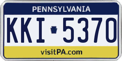PA license plate KKI5370