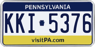 PA license plate KKI5376