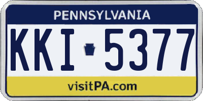PA license plate KKI5377