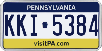 PA license plate KKI5384