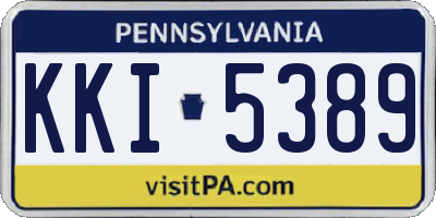 PA license plate KKI5389