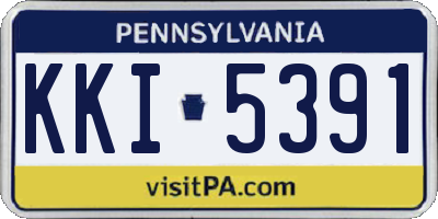 PA license plate KKI5391