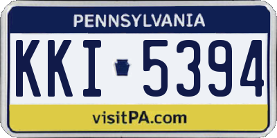 PA license plate KKI5394