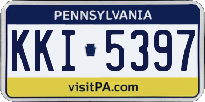 PA license plate KKI5397
