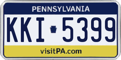 PA license plate KKI5399