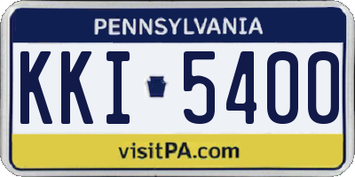 PA license plate KKI5400
