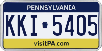 PA license plate KKI5405