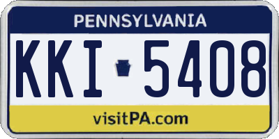 PA license plate KKI5408