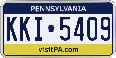 PA license plate KKI5409